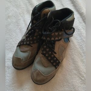 Vintage Nike Poohbah High-Top Biking Shoes Grey Blue